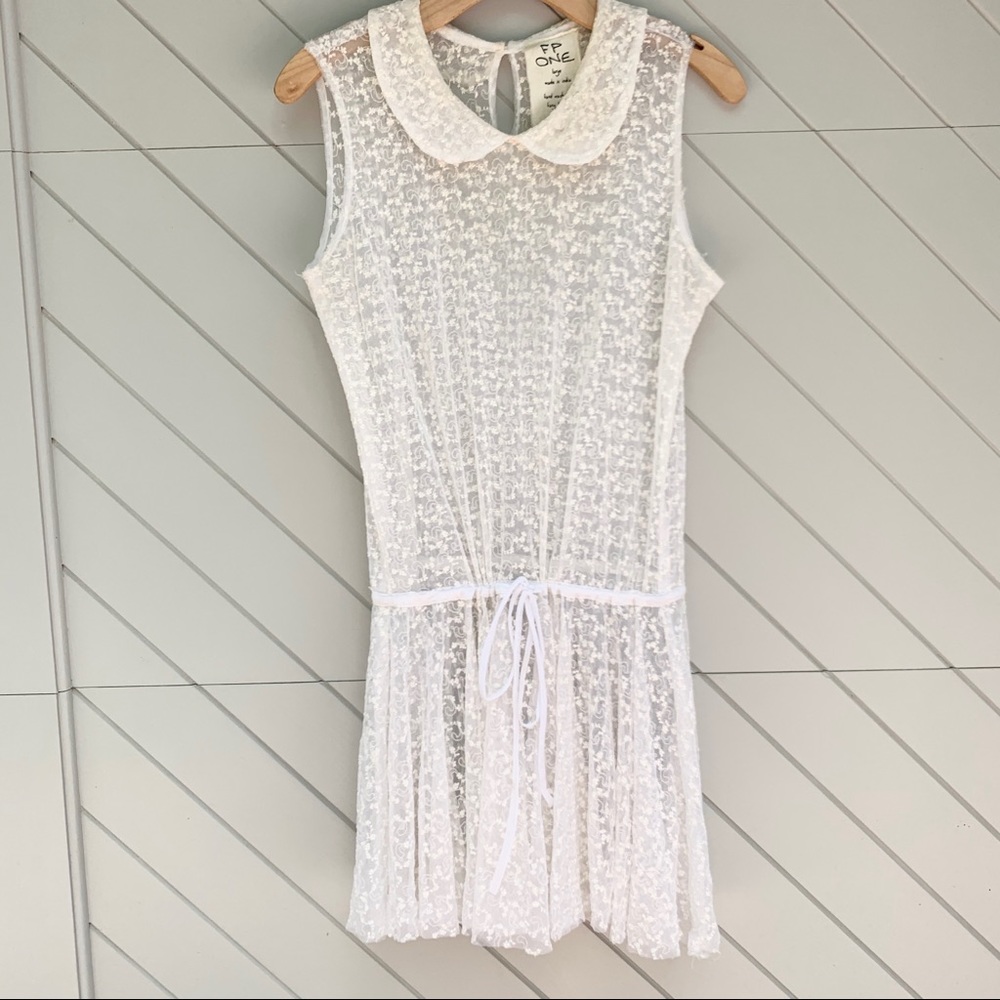 Free People Lace Collared Dress